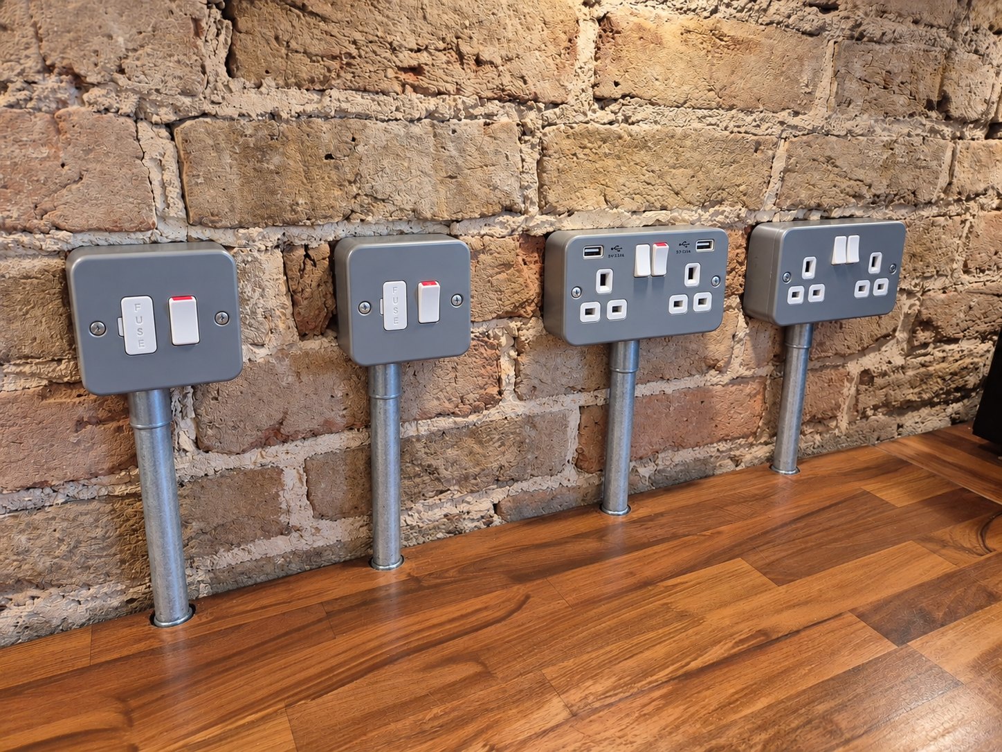 Electrician wiring a new socket in a kitchen